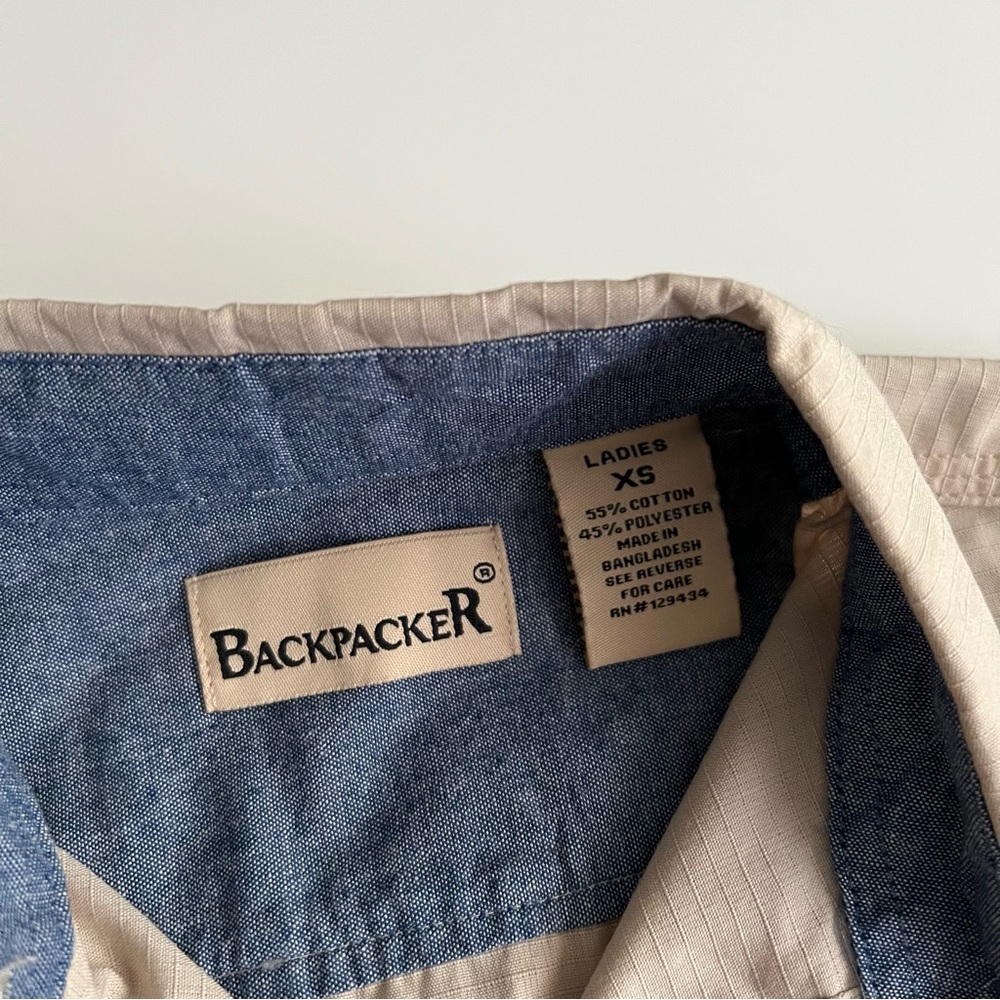 Backpacker ripstop button down shirt, beige, xs - Picture 5 of 9